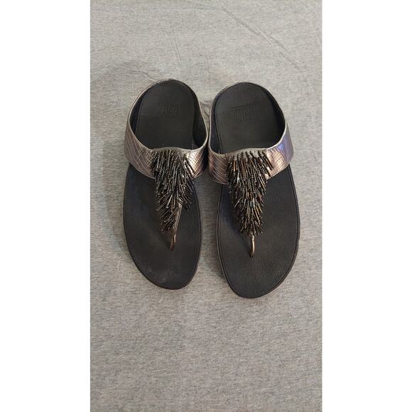 Fit Flop Cha Cha Women Thong Slip on Sandals  Sz 10 - Picture 1 of 6